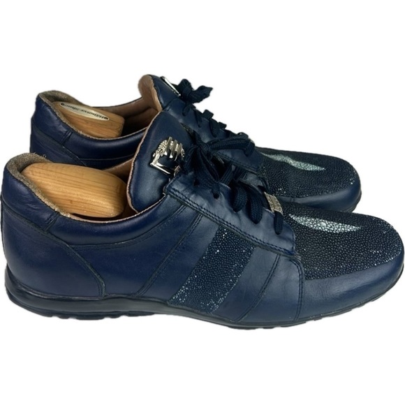Genuine Exotic Blue Stingray Leather David Eden Sport Shoes Size 10 - Picture 4 of 11